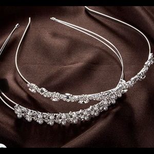 TecUnite 2 Pieces Rhinestones Wedding Headbands
